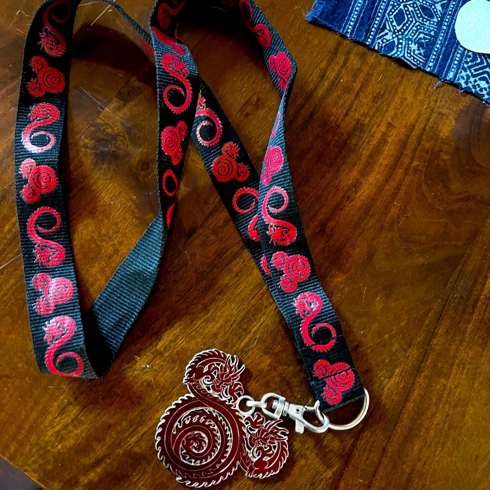 Disney Mickey Mouse Red Dragon 2009 Lanyard Medal